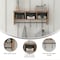 Flash Furniture 24" Rustic Brown Wall Mount Coat Rack with Baskets HFMHD-GDI-CRE8-902315-GG - alternate 6